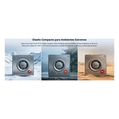 Videoportero IP para Exterior / Cámara 4 Megapixel (1080p) / HDR e Iluminación IR / Altavoz 5W y Doble Micrófono / Panel Acero Inoxidable y Cuerpo Aluminio / IP66 e IK10 / PoE+ / 2 Líneas SIP - Imagen 15