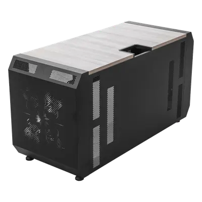 Consola Profesional para Monitoreo y Cómputo / Acero Laminado y Madera / Ranura para Base de Monitores / Tomacorriente 15A / Iluminación LED / 1.64 ft (0.5 m) de Profundidad - Imagen 12