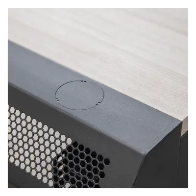 Consola Profesional para Monitoreo y Cómputo / Acero Laminado y Madera / Ranura para Base de Monitores / Tomacorriente 15A / Iluminación LED / 1.64 ft (0.5 m) de Profundidad - Imagen 14