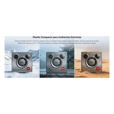 Videoportero IP para Exterior / Cámara 4 Megapixel (1080p) / HDR e Iluminación IR / Altavoz 5W y Doble Micrófono / Panel Acero Inoxidable y Cuerpo Aluminio / IP66 e IK10 / PoE+ / 2 Líneas SIP - Imagen 20