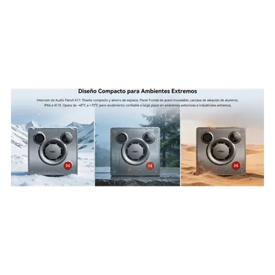 Intercom IP para Exterior / Cámara 4 Megapixel (1080p) / HDR e Iluminación IR / Altavoz 5W y Doble Micrófono con Reducción de Ruido / Panel Acero Inoxidable y Cuerpo Aluminio / IP66 e IK10 / PoE+ / 2 Líneas SIP - Imagen 21