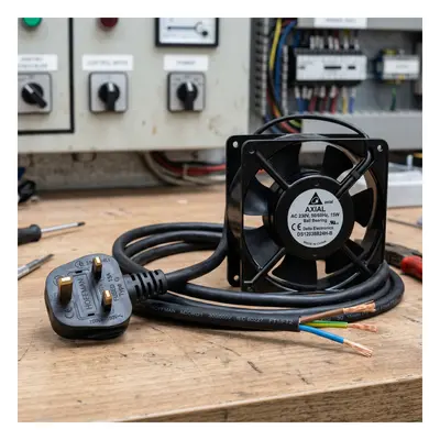 Cable de Alimentación para Ventilador / 1.52 m (5 ft) / Enchufe 3 Puntas a Tierra / 1 o 2 Ventiladores / Tierra Positiva - Imagen 3