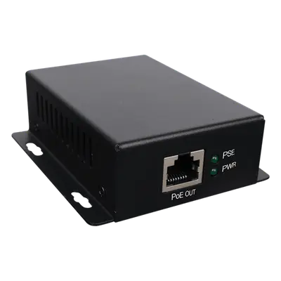 Inyector PoE Industrial / Entrada 9-42 Vcc / Salida 48V PoE 802.3af/at / Dual RJ45 10/100/1000 Mbps / Rango -20℃ a 70℃ - Imagen 2
