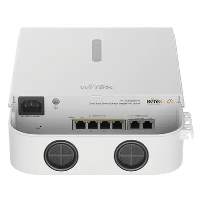 Switch PoE para Exterior / 4 Puertos 10/100 Mbps PoE af/at / 2 Puertos Uplink / Presupuesto 60 W / Alcance PoE 250 m (820.2 ft) / IP65 / Gestión en la Nube - Imagen 3