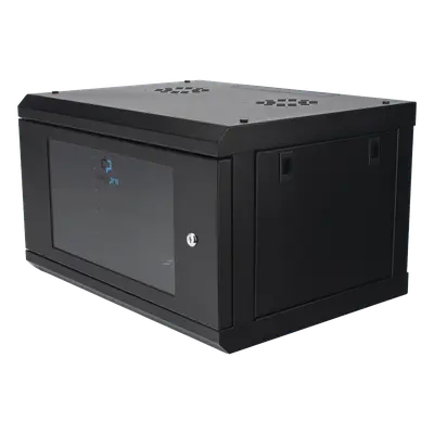 Gabinete de Pared / 6U Rack 19'' / 455mm Profundidad / 1.49 ft / Cristal Templado / Acero Reforzado - Imagen 2
