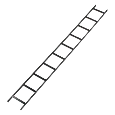 Escalera Tubular / 1.5" Peralte / 12" Ancho / 3.05 m (10 ft) Largo / Acero con Epóxica Negra / Incluye Coples y Tornillería - Imagen 2