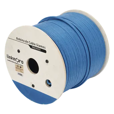 Bobina de Cable Siamés Cat6 UTP / 100% Cobre / 2 Conductores 18 AWG / 152 Metros (500 Pies) / Exterior UV-Rated / 250 MHz - Imagen 2