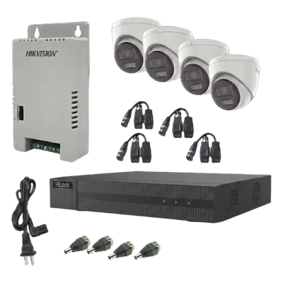 Kit de Videovigilancia TurboHD / DVR 4 Canales + 1 IP / 4 Cámaras Eyeball 2 MP / ColorVu / Dual Light 40 m (131.2 ft) / Audio Bidireccional / IP67 - Imagen 2