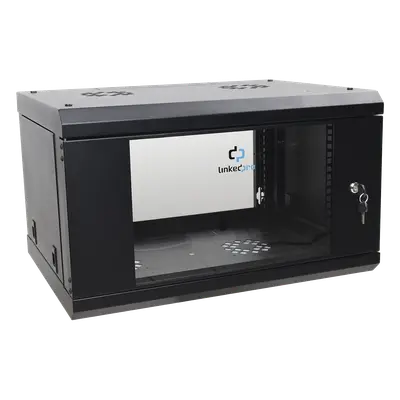 Gabinete de Pared 6U / 19in / 455 mm Profundidad / Cristal Templado / 80 kg Carga / 1.49 x 1.16 x 1.49 pies - Imagen 3