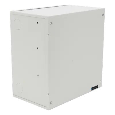 Gabinete Metálico de Resguardo / 26 x 15 x 26 cm / Lámina Frío Calibre 22 / Cerradura Frontal / 4 Accesos de Cableado / Interior / Blanco - Imagen 3