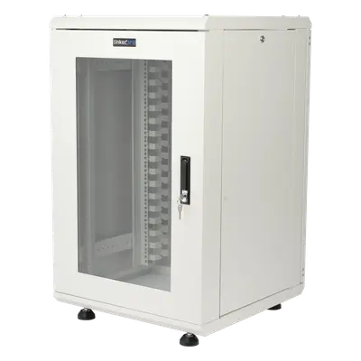 Gabinete Rackeable / 18U / 19 in / Puerta Cristal / Carga 750 Kg / 600x605x930 mm (23.6x23.8x36.6 in) / 3.05 ft Alto - Imagen 6