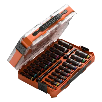 Juego de Dados de Impacto Profundos / Drive 3/8" / SAE y Métrico / 23 Piezas / Adaptadores Multi-Propósito / Estuche Modular - Imagen 7