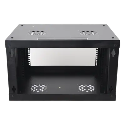 Gabinete de Pared 6U / 19in / 455 mm Profundidad / Cristal Templado / 80 kg Carga / 1.49 x 1.16 x 1.49 pies - Imagen 4