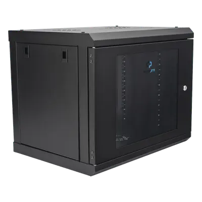 Gabinete de Pared 9U / 19" Rack / Cristal Templado / 455 mm Profundidad (1.49 ft) / Acero Reforzado / 80 kg Carga - Imagen 4