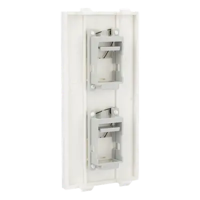 Placa Plana de Voz y Datos / Guardapolvo Integrado / 2 Puertos Keystone / Perfil 5 mm / 108 × 52 mm / 4.25 × 2.05 pulgadas / Color Blanco - Imagen 4