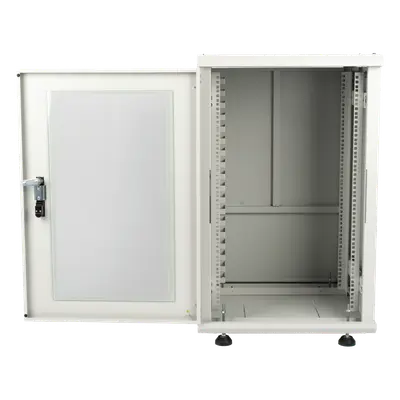 Gabinete Rackeable / 18U / 19 in / Puerta Cristal / Carga 750 Kg / 600x605x930 mm (23.6x23.8x36.6 in) / 3.05 ft Alto - Imagen 7