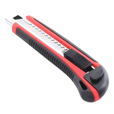 Navaja de Hojas Desprendibles / Hoja 18 mm / Bloqueo Automático / Guía Metálica / Mango Ergonómico ABS+TPR / 17 x 5 x 2.5 cm - Imagen 5