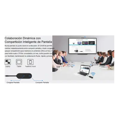 Kit de Conferencia Inalámbrica / Transmisión 4K/30fps / 4 Dispositivos Simultáneos / Alcance 10 m (32.8 ft) / Plug & Play / Multiplataforma - Imagen 8