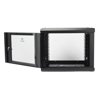 Gabinete de Pared 9U / 19" Rack / Cristal Templado / 455 mm Profundidad (1.49 ft) / Acero Reforzado / 80 kg Carga - Imagen 5