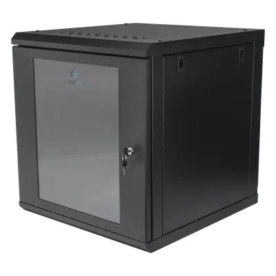 Gabinete Rack de Pared / 12 Unidades / 19 Pulgadas / Carga 100 kg / Vidrio Templado / Acero Calibre 18 / Ventilación Superior 120 mm - Imagen 3