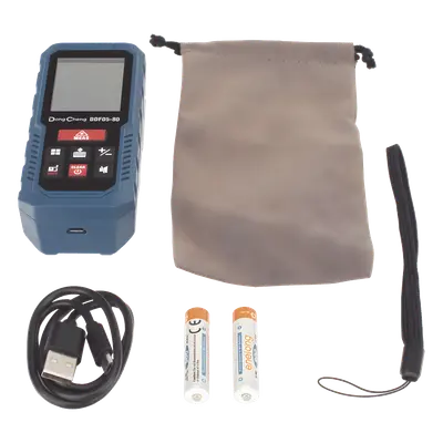 Medidor Láser de Distancia / Rango 0.1 – 80 m (328 ft) / Precisión ±(2 + 5×10⁻⁵d) mm / 8 Modos de Medición / Memoria 30 Registros / USB-C - Imagen 6