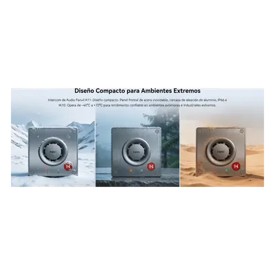 Intercom IP para Exterior / Cámara 4 Megapixel (1080p) / HDR e Iluminación IR / Altavoz 5W y Doble Micrófono con Reducción de Ruido / Panel Acero Inoxidable y Cuerpo Aluminio / IP66 e IK10 / PoE+ / 2 Líneas SIP - Imagen 11