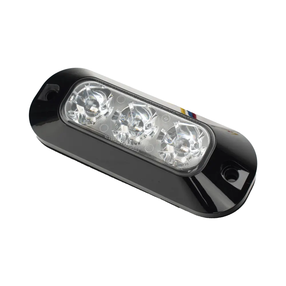 Luz Auxiliar LED / 3 LEDs Alta Intensidad / 21 Patrones Programables / IP67 / 12-24 VCC / Azul