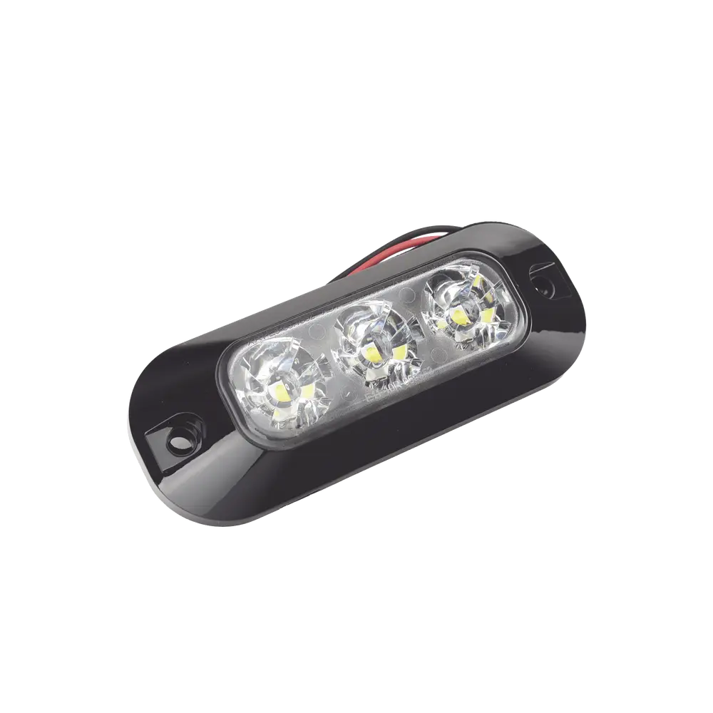 Luz Auxiliar LED / 3 LEDs / 21 Patrones de Destello / 12-24 VCC / IP67 / SAE J595 Clase I - Imagen 2