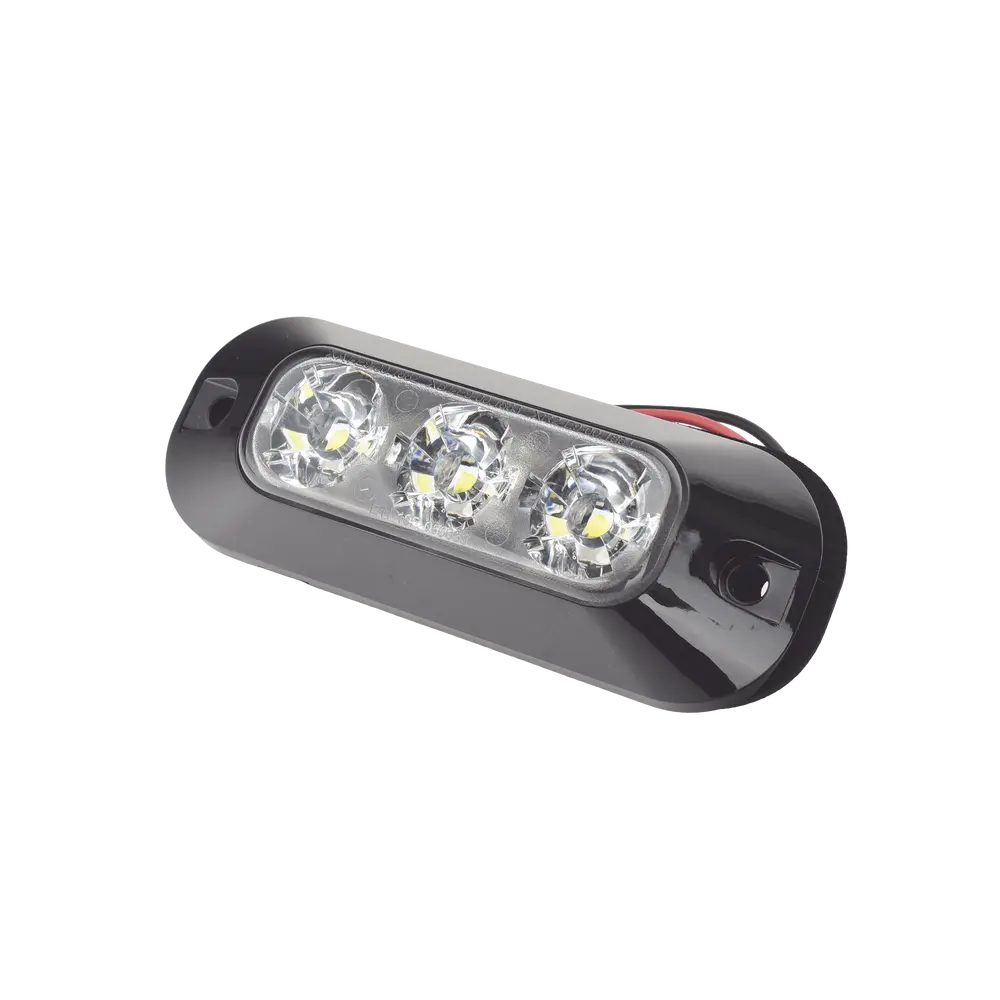 Luz Auxiliar LED / 3 LEDs / 21 Patrones de Destello / 12-24 VCC / IP67 / SAE J595 Clase I