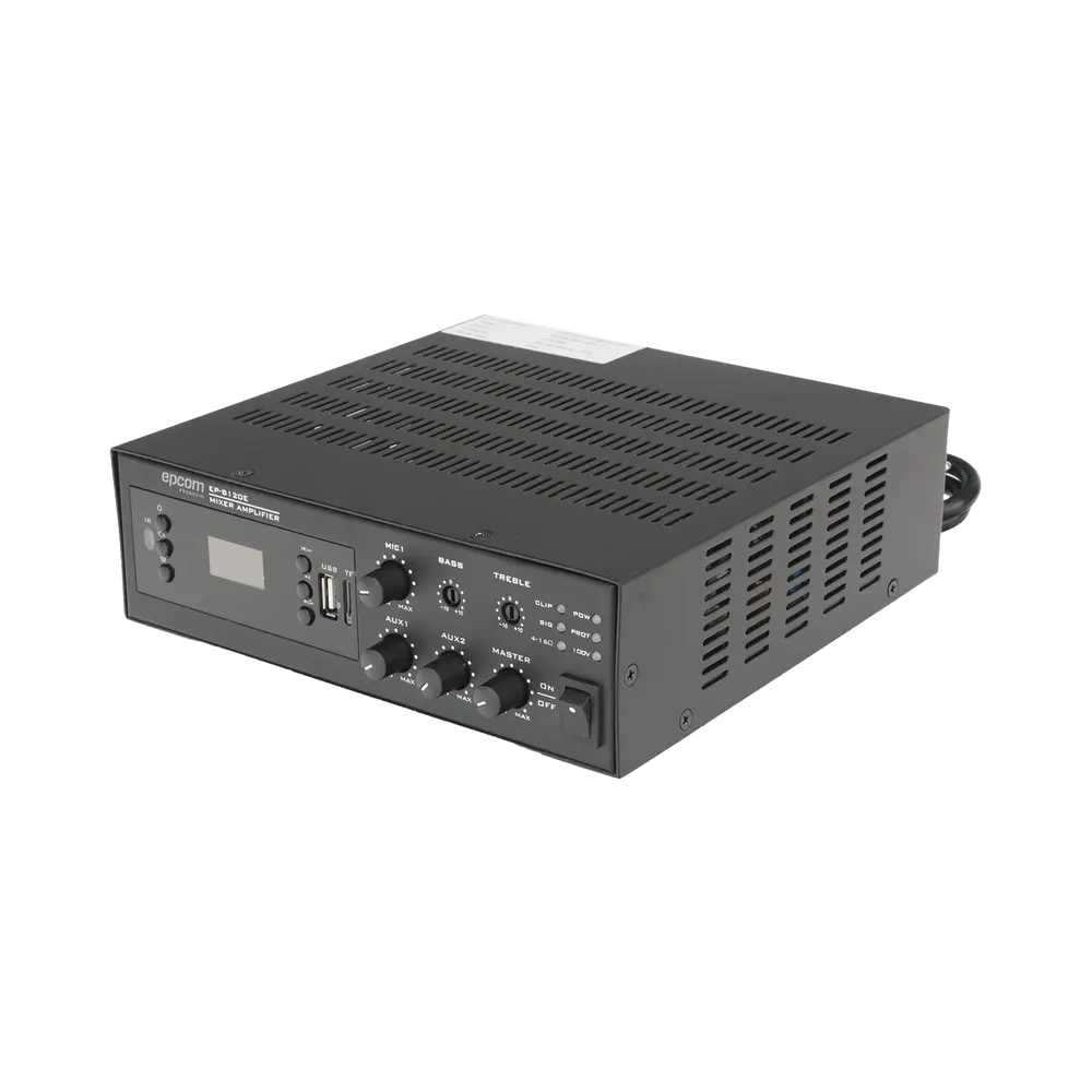 Amplificador de Potencia Digital / 120W / Salida 4~16Ω o 100V / Entrada XLR con Phantom 48V / Bluetooth / FM / USB y TF / Protección contra Cortocircuito - Imagen 2