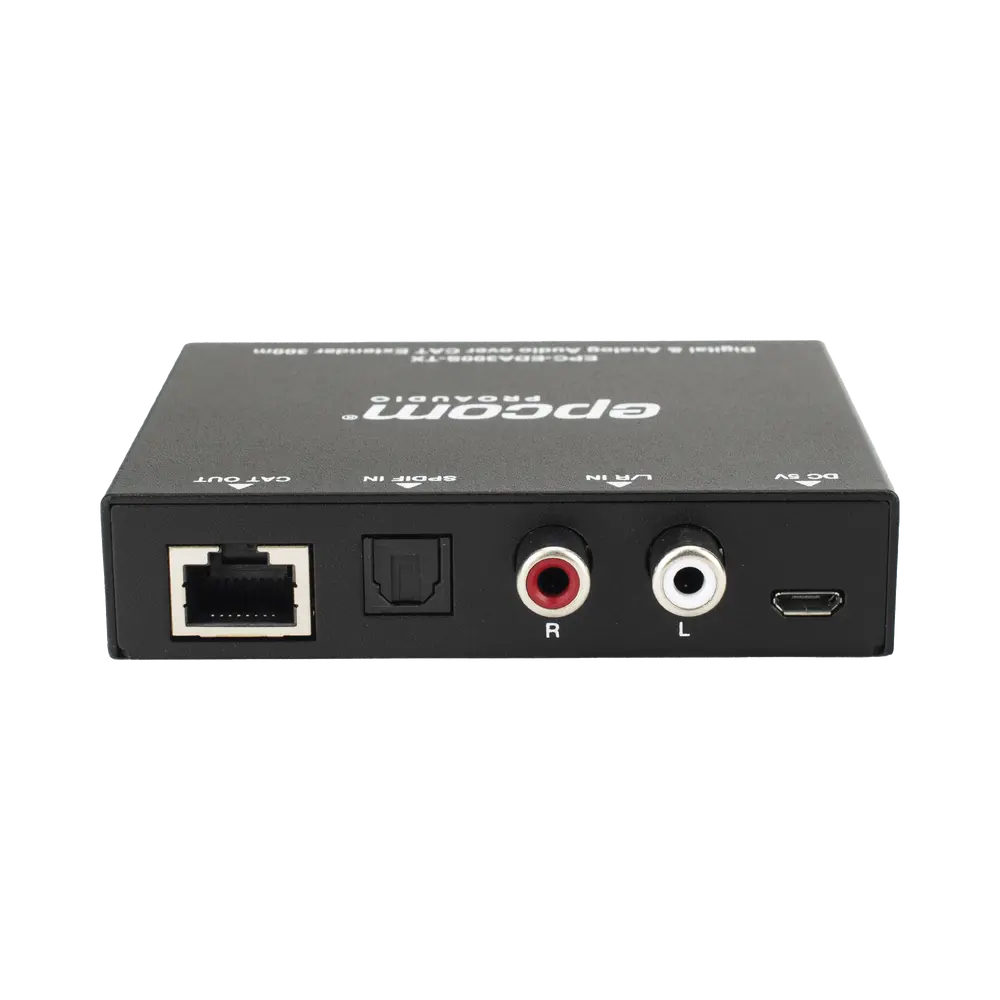 Extensor de Audio IP / Transmisión 300 m (984.3 ft) / Digital Óptico y Analógico / 48/96/192 kHz / 24 bits / PoC Bidireccional / Plug-and-Play - Imagen 2