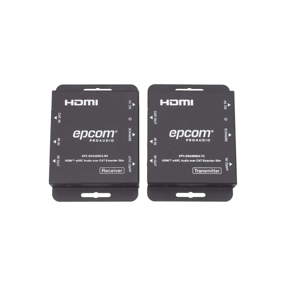 Extensor Audio HDMI eARC / 50 m (164 ft) / CAT5e/6 / Dolby Atmos / DTS-HD / IR Bidireccional / CEC Passthrough / Carcasa Metálica - Imagen 3