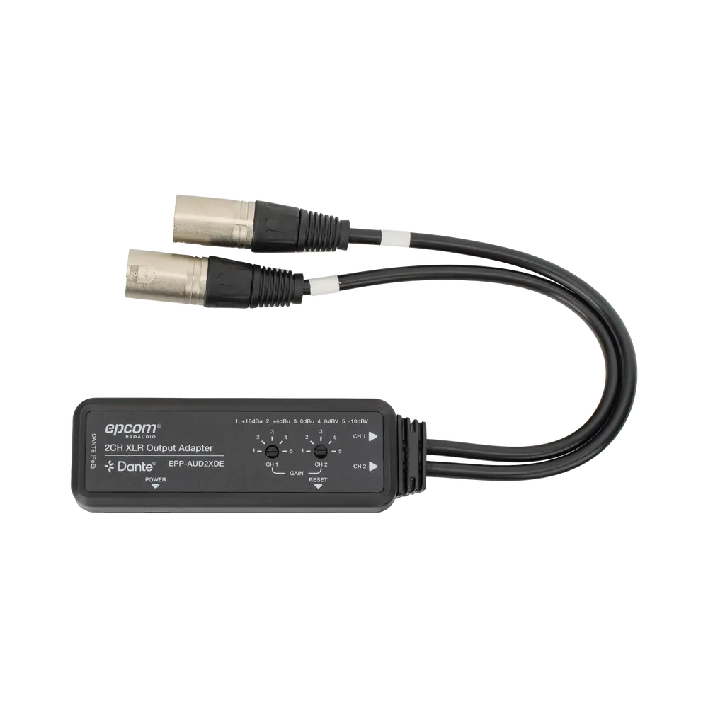 Extensor de Audio Dante® / 2 Canales XLR / Latencia Configurable 1-5ms / Transmisión 100 m (328 ft) / PoE / USB-C / HDMI 1.4 - Imagen 6