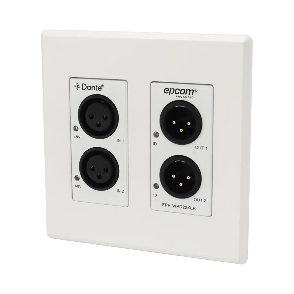 Extensor de Audio / Conversión XLR a Dante® / 2 Entradas y 2 Salidas / Phantom Power 48V / PoE / Latencia 1-5 ms / Rango Dinámico >90 dB - Imagen 3