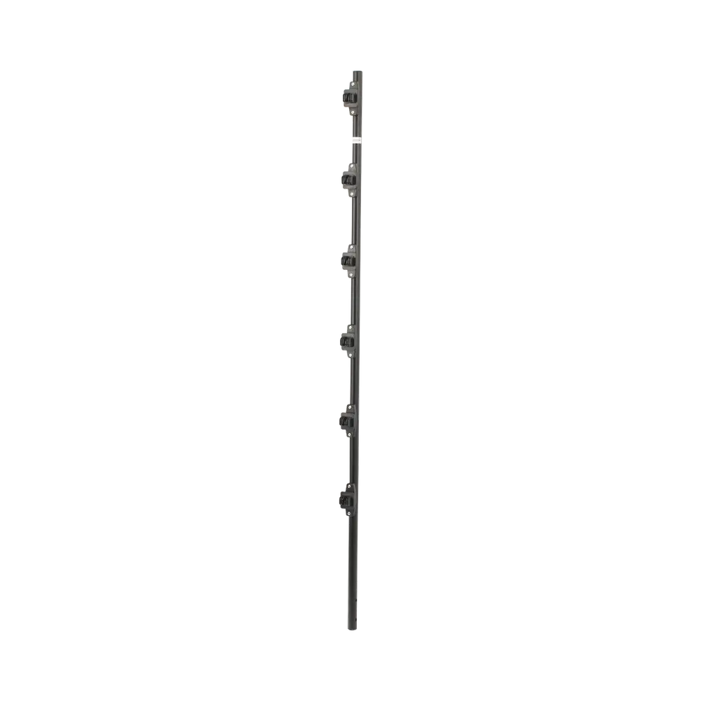 Poste de Paso para Cerca Eléctrica / Tubo de Acero Galvanizado / 6 Aisladores / 1.4 m (4.6 ft) / Diámetro 25 mm (1 in) / Acabado Negro - Imagen 3
