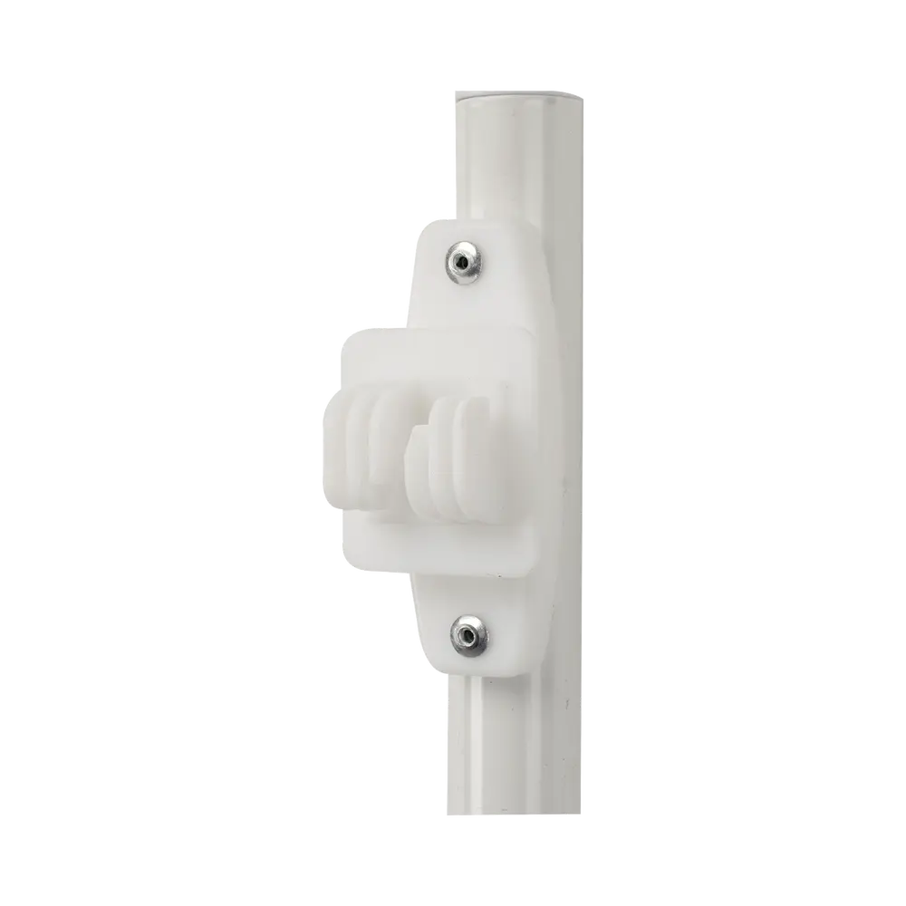 Poste de Paso para Cerca Eléctrica / Tubo de Acero Galvanizado / 6 Aisladores / 1.4 m (4.6 ft) / Diámetro 25 mm (1 in) / Pintura Blanca Exterior - Imagen 4