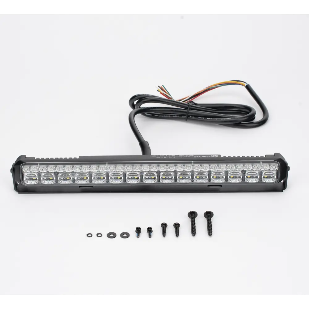 Luz Auxiliar LED / 45 LEDs Tricolor / 11.42" / Lente Transparente / SAE / 12-24 VDC / Halo Rojo - Imagen 4