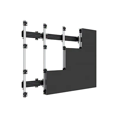 Riel de Aluminio para Videowall / 2380 mm (7.8 ft) / Perfil 40x40 mm / Diseño Modular / Incluye 2 Tapas - Imagen 6