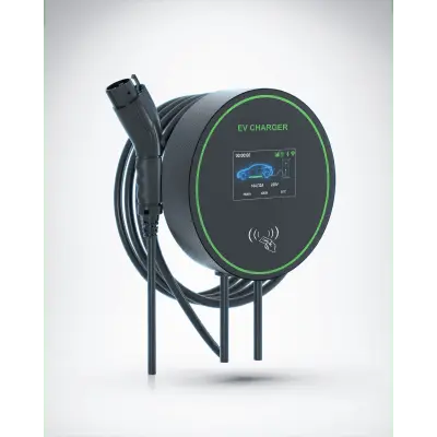 Estación de Carga EV / 11.5 kW / 48 A / Conector Tipo 1 (SAE J1772) / 220-250 V Monofásico / Pantalla LCD 4.3 in (10.9 cm) / Cable TPU 5 m (16.4 ft) / IP65 / RFID / APP Móvil - Imagen 3