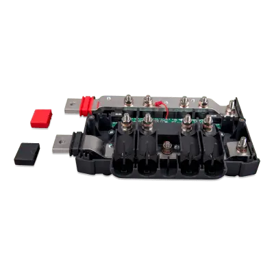 Barra de Distribución DC Modular / 4 Fusibles Mega / Indicadores LED / Sistema Lynx M10 / Monitoreo Individual - Imagen 7