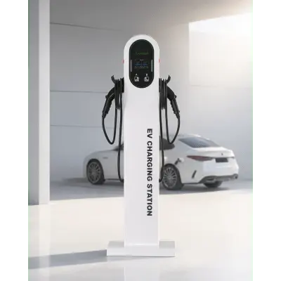 Estación de Carga para Vehículos Eléctricos / Tipo Pedestal / Doble Conector Tipo 1 (SAE J1772) / 48 A / 11.5 kW por Puerto / Pantalla LCD 4.3 in (10.9 cm) / RFID / IP54 / Chasis SGCC Galvanizado - Imagen 8