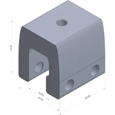 Clamp de Sujeción para Paneles Solares / Aluminio Serie 6000 / Sin Perforaciones / Lámina Engargolada / 187 g / Tornillos Acero Inoxidable - Imagen 2