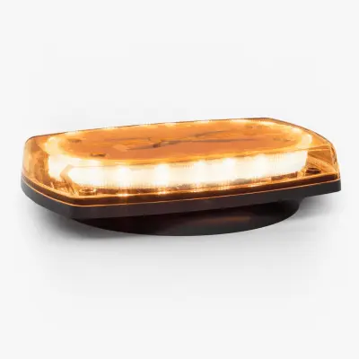 Minibar LED para Techo / 24 LEDs Ámbar / 10" / 360° Visibilidad / 12-24 VDC / Base Magnética / SAE J845 Clase I - Imagen 2