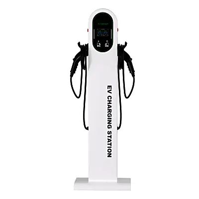 Estación de Carga para Vehículos Eléctricos / Tipo Pedestal / Doble Conector Tipo 1 (SAE J1772) / 48 A / 11.5 kW por Puerto / Pantalla LCD 4.3 in (10.9 cm) / RFID / IP54 / Chasis SGCC Galvanizado - Imagen 2