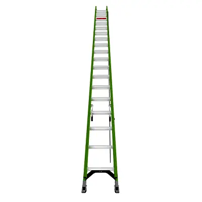 Escalera de Extensión / Fibra de Vidrio y Aluminio / 10.9 m (35.8 ft) / Capacidad 375 lb (170 kg) / Estabilizadores Niveladores Integrados / Certificación ANSI-OSHA - Imagen 4