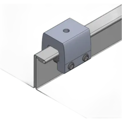 Clamp de Sujeción para Paneles Solares / Aluminio Serie 6000 / Sin Perforaciones / Lámina Engargolada / 187 g / Tornillos Acero Inoxidable - Imagen 3