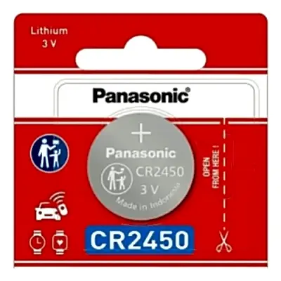 Batería de Litio Tipo Moneda / 3V / 620 mAh / CR2450 / 10 Años Vida Útil - Imagen 3