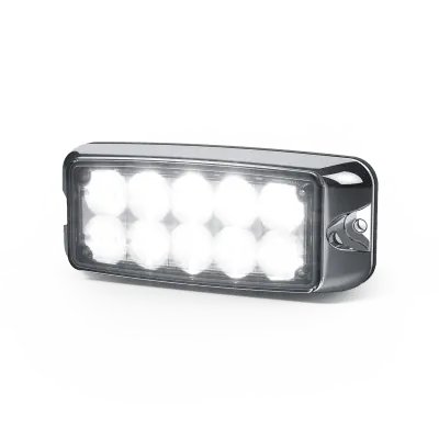 Luz de Advertencia LED / Doble Color Ámbar/Blanco / 55 Patrones Programables / 12-24 VDC / SAE J595 Clase I / 5x2 Pulgadas - Imagen 3