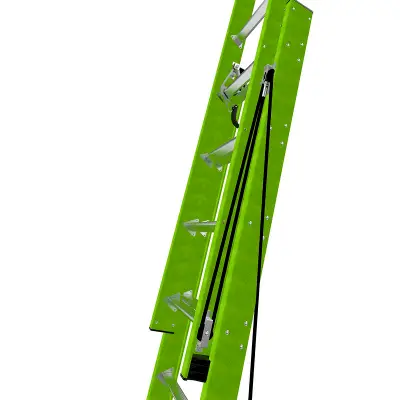 Escalera de Extensión / Fibra de Vidrio y Aluminio / 10.9 m (35.8 ft) / Capacidad 375 lb (170 kg) / Estabilizadores Niveladores Integrados / Certificación ANSI-OSHA - Imagen 5
