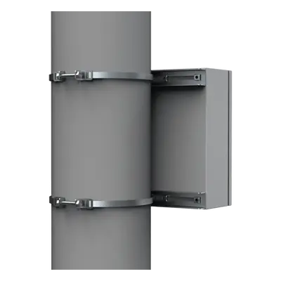 Kit de Fijación para Postes / Acero Galvanizado / Carga Máxima 900 N / Diámetro Poste 80-250 mm (3.15-9.84 in) / 2 Perfiles + Accesorios
